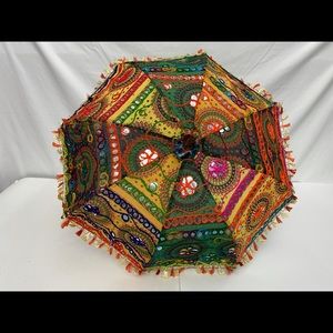 Boho Patchwork Sari Parasol